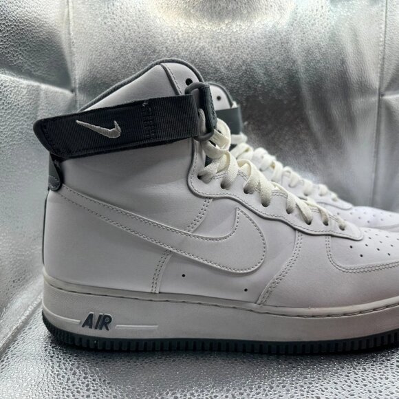 Size 12 Nike Air‎ Force 1 High Charcoal-White Mens Basketball Shoes CD0910-100 - Picture 3 of 12